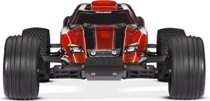 Immagine prodotto Traxxas Rustler Red 1/10 2wd Stadium Truck Rtr Brushed, Con Batteria E Caricatore USB-C Da 4 Ampere (RTR pronto all'uso)