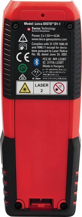 Produktbild Leica Geosystems Disto D1 (40 m, 635 nm)