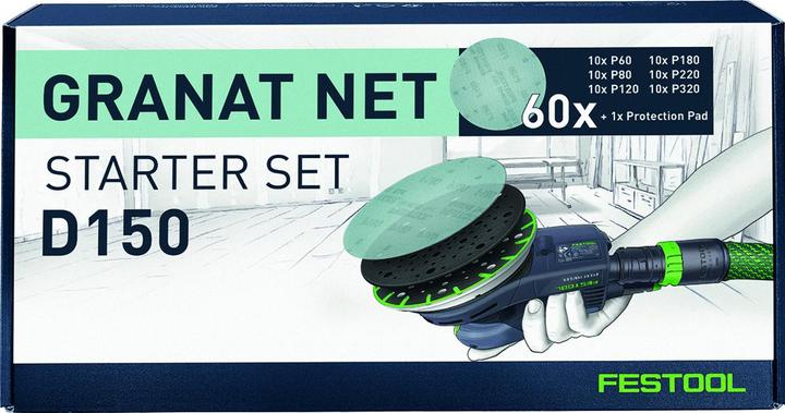 Actual product image Festool Netzschleifmittel D150 GR NET-Set (P80, P320, P220, P180, P120, P60)