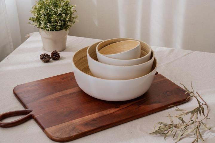 Actual product image Nuts Bowl Bamboo S white (14 cm, 1 x)