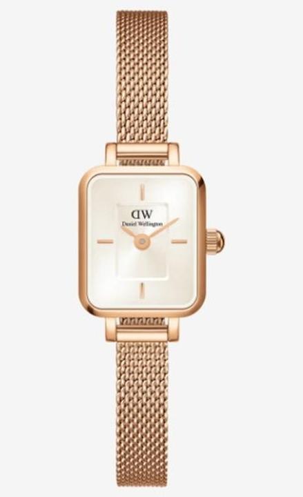 Actual product image Daniel Wellington Quadro Mini Melrose Champagne Rose Gold (Analogue wristwatch, 154 mm)