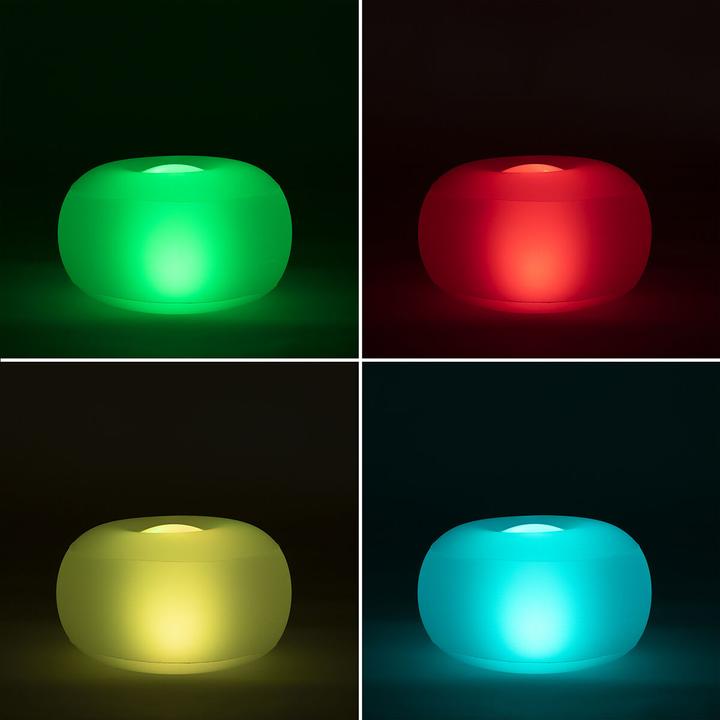 Produktbild InnovaGoods Aufblasbarer Hocker mit LED-Beleuchtung - Transparent