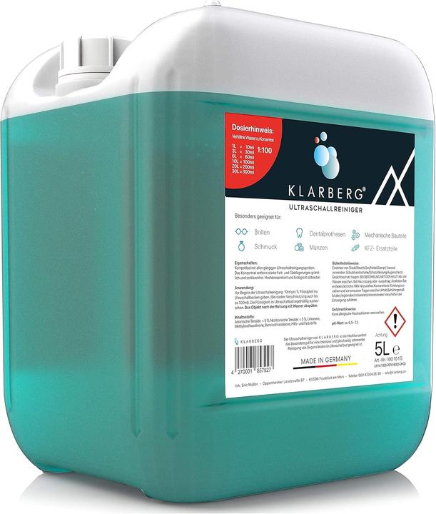 Klarberg Ultraschallreiniger Konzentrat 5 Liter (5000 ml)