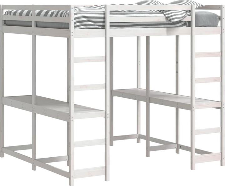Image du produit VidaXL Lit mezzanine avec bureau & échelle (180 x 200 cm)