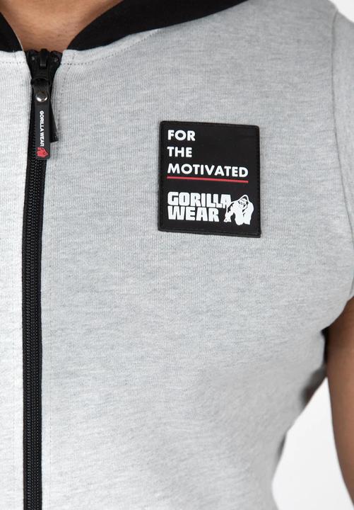 Immagine prodotto Gorilla Wear Canotta con cappuccio Milwaukee Zip - Grigio (L)