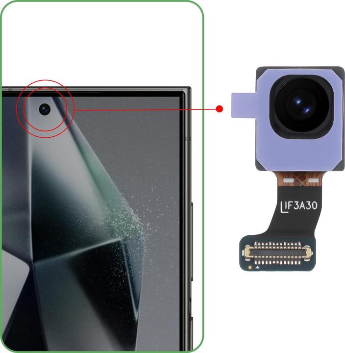 Immagine prodotto Clappio Frontkamera für Samsung Galaxy S24 Ultra Selfie-Sensor 12MP (Samsung Galaxy S24 Ultra)