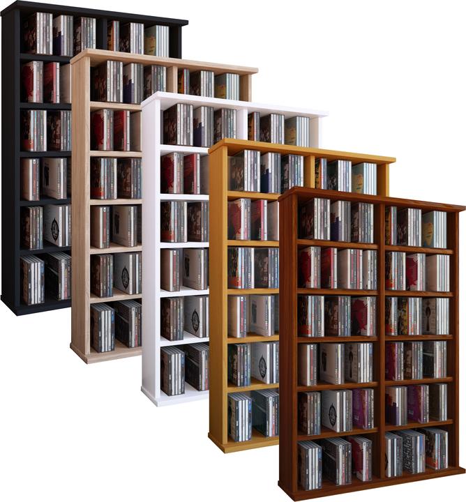 Produktbild VCM Holz CD DVD Stand Regal Ronul (60 x 18 x 92 cm)