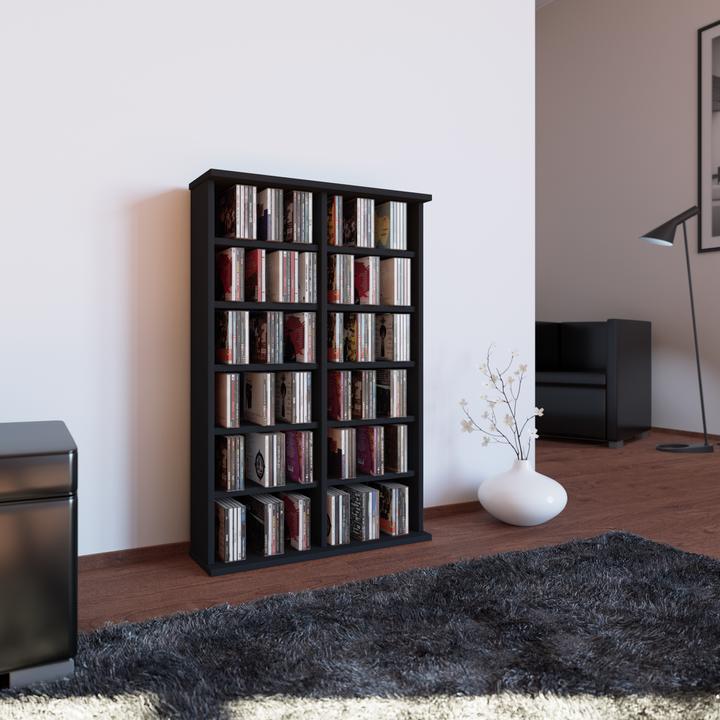 Produktbild VCM Holz CD DVD Stand Regal Ronul (60 x 18 x 92 cm)