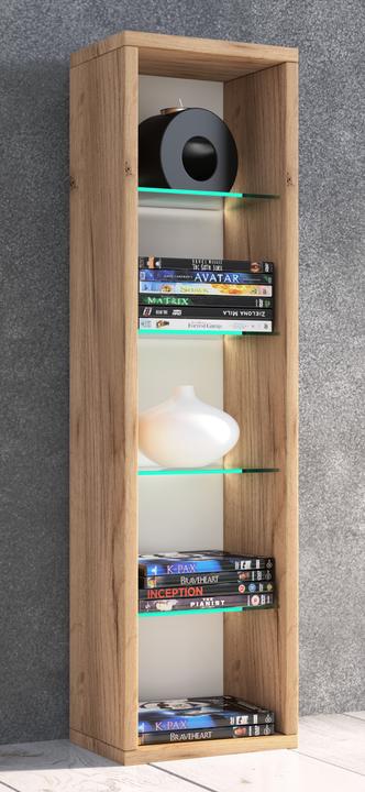 Actual product image VCM Wall shelf hanging shelf wall board wooden shelf "Rasito L (21 x 14 x 77 cm)