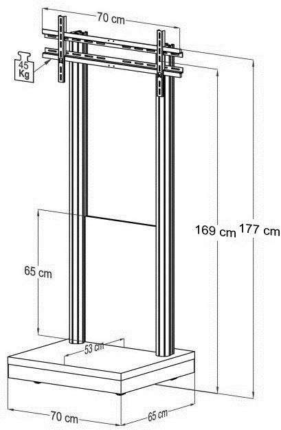 Immagine prodotto VCM Morgenthaler Monte Visolo 1 - 50 kg - 177,8 cm (70 pollici) - 81,3 cm (32 pollici) - 1 (70", 50 kg)