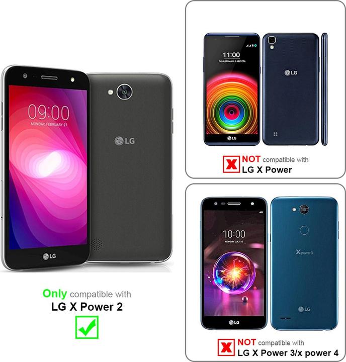 Produktbild Cadorabo Book Jeans Optik Cover (LG X Power 2)