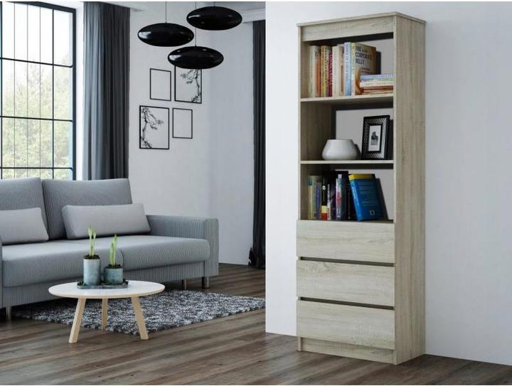Actual product image Topeshop RS-60 OLIMP SONOMA bookshelf for offices (60 x 35 x 180 cm)