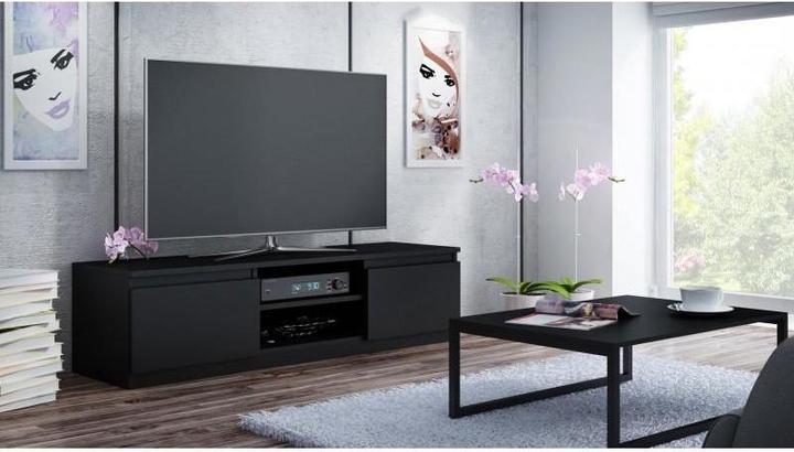 Actual product image Topeshop RTV140 CZARNY TV Stand & Entertainment Center 2 Shelves