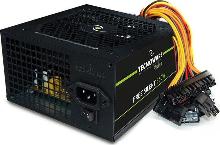 Actual product image Tecnoware ALIMENTATORE 550W 12CM FREE SILENT 2*SATA 2*MOLEX TOGHETER ON (550 W)