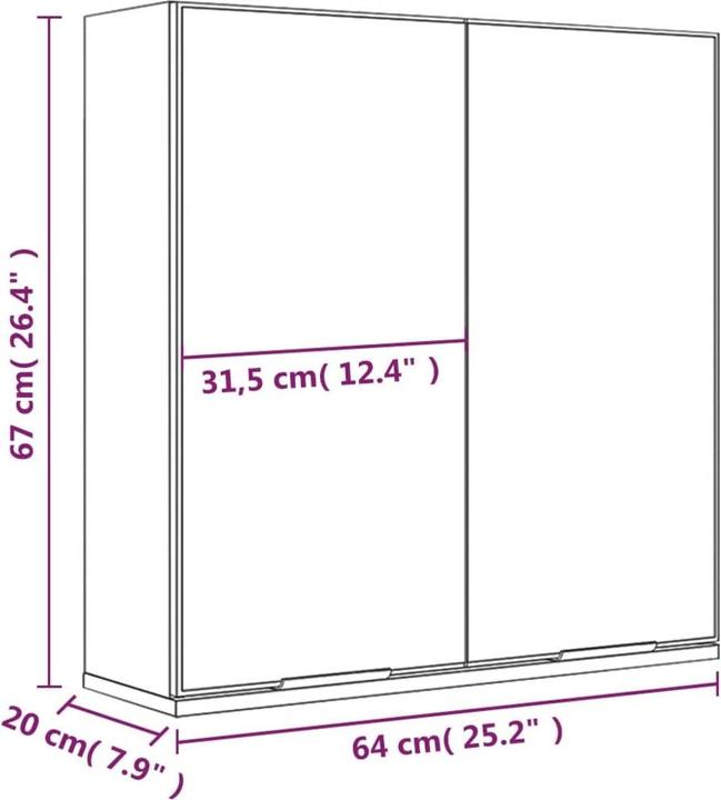 Produktbild VidaXL Dimosthenis (64 x 20 x 67 cm)