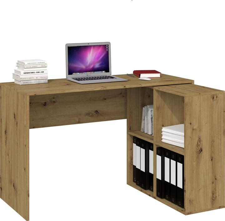 Topeshop PLUS 2X2 ARTISAN Computertisch Eichenfarben (50 x 120 x 76 cm)