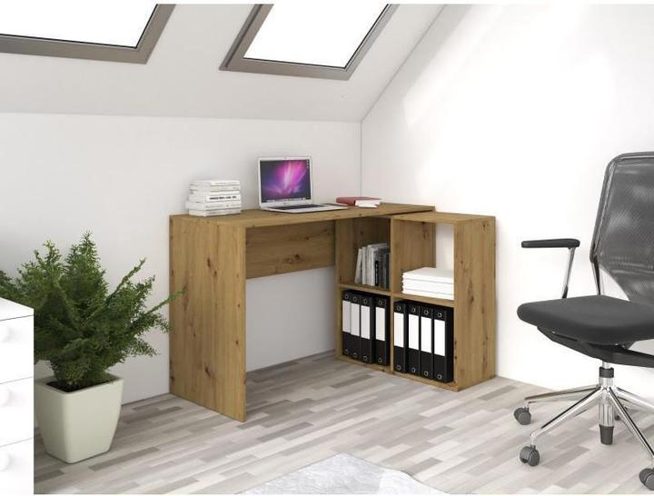 Actual product image Topeshop PLUS 2X2 ARTISAN computer desk oak colors (50 x 120 x 76 cm)