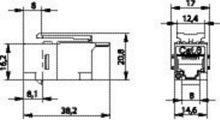 Immagine prodotto Telegärtner Accoppiamento integrato RJ45 CAT Keystone (Modulo Keystone)