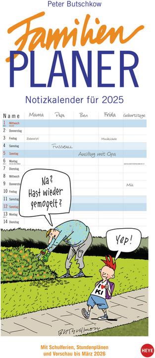 Produktbild Heye Familienplaner (21 x 45 cm, Harter Einband, Deutsch)