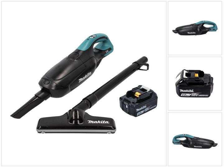 Produktbild Makita DCL 182 M1 B Akku Staubsauger 18 V Schwarz + 1x Akku 4,0 Ah - ohne Ladegerät