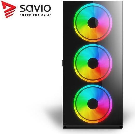 Actual product image Savio PC Case Prime X1 ARGB Glass Black (ATX, mATX, Mini-ITX)