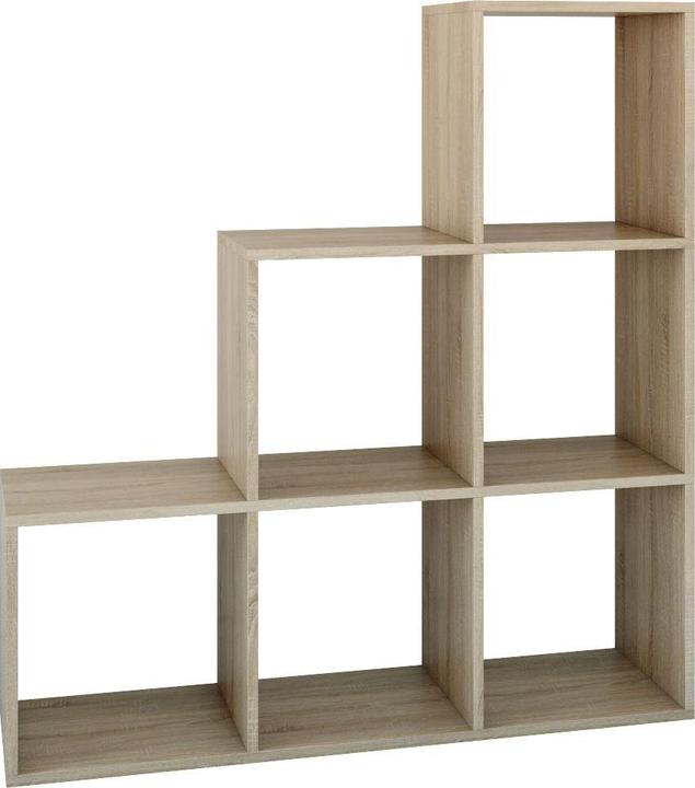 Produktbild Topeshop STEP SONOMA 3X3 Bücherregal für Wohnzimmer (115 x 38 x 115 cm)