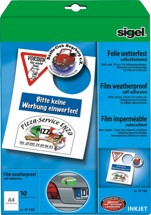 Produktbild Sigel InkJet-Folien (270 g/m², 10 x)