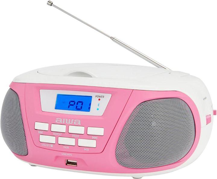 Immagine prodotto Aiwa BBTU-300PK Sistema stereo portatile analogico e digitale 5 W rosa (AM, MW, FM, Bluetooth)