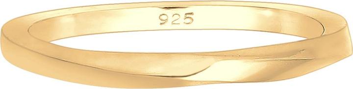 Image du produit Elli Bague Basic Bague à ruban Torsadée Classique Tendance 925 Argent (54, Argent 925)