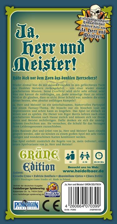 Produktbild Ja, Herr und Meister - Grüne Edition (Deutsch)