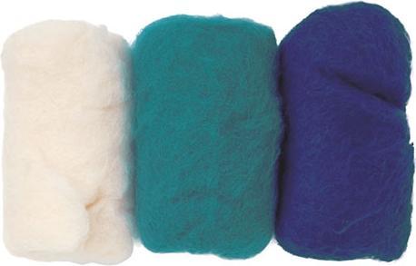 Image du produit Glorex Laine de mouton 3x10g bleu-mixte