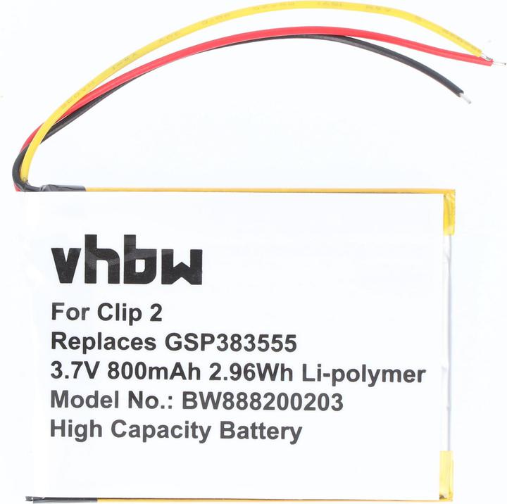 Produktbild XCell Akku Ersatz für JBL GSP383555 für Lautsprecher Boxen Speaker (800mAh, 3.7V, Li-Polymer) (Ersatzfernbedienung)