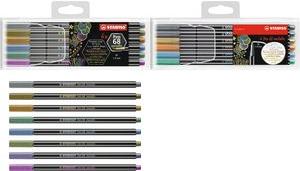 Actual product image STABILO Pen 68 Premium Metallic Felt Pen (Sorted, 6 x)