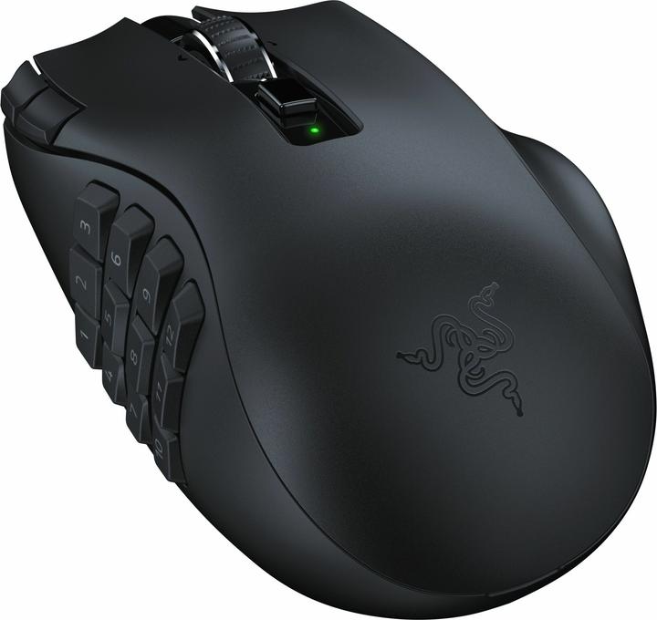 Actual product image Razer Naga V2 HyperSpeed for gaming, 2.4 GHz, Bluetooth, Wireless, Black (Wireless)