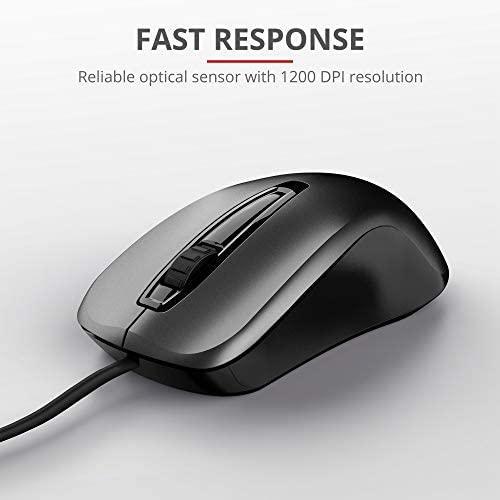 Actual product image Trust Carve Mouse USB Type-A Optical 1200 DPI Ambidextrous (Cable)