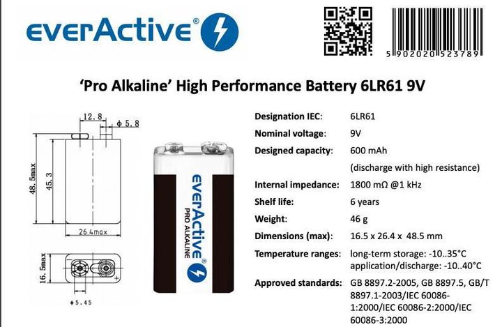 Produktbild Everactive Alkaline batteries Pro LR6 AA - shrink pack - 10 - Batterie (10 Stk., AA, 650 mAh)