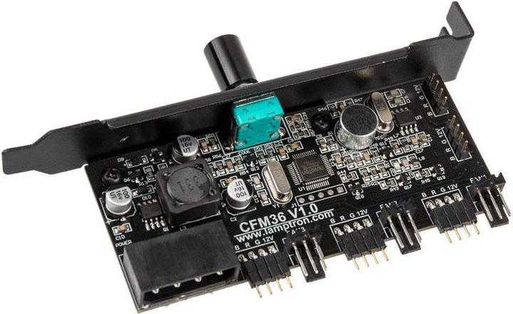 Produktbild Lamptron CFM36 Lüfter- und RGB-LED-Controller für PCI-Slot - schwarz (3 Lüfter)