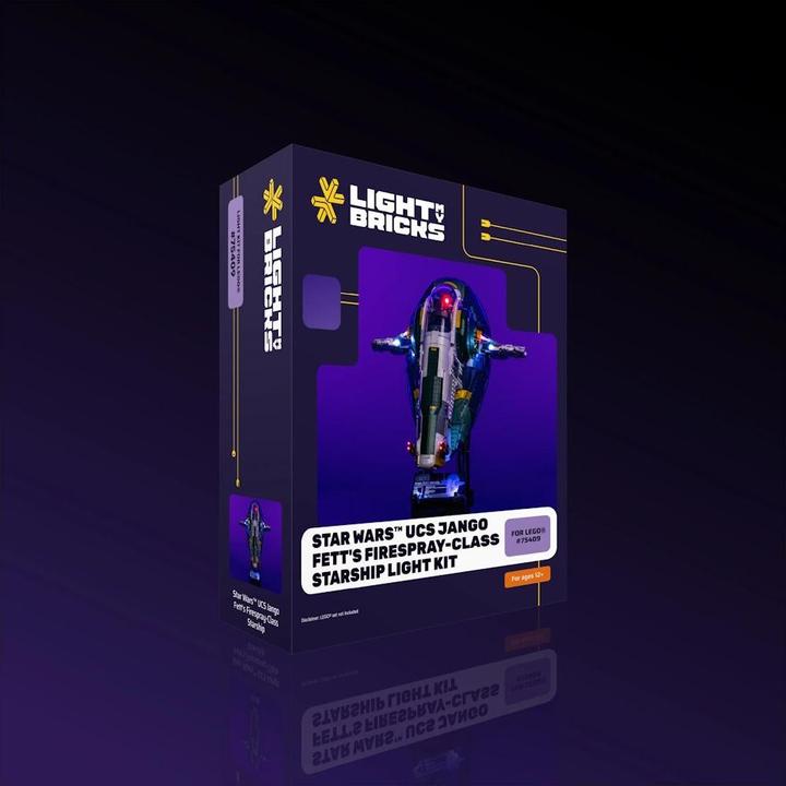 Actual product image Light my bricks LMB 2.0 LEGO® 75409# Star Wars UCS Jango Fett's Firespray-Class Starship Light Kit