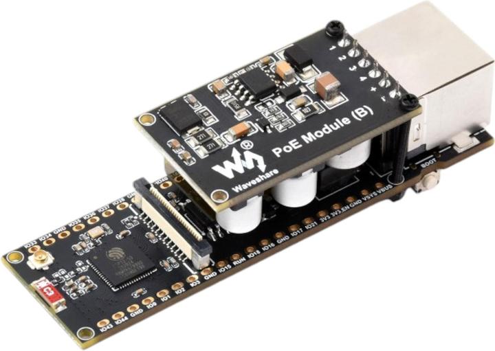 Actual product image WaveShare ESP32-S3 RJ45 ETH POE Development Board Kit