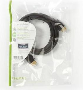 Produktbild Nedis Ultrahochgeschwindigkeits-HDMI-Kabel mit Ethernet, 1m, vergoldet (Schwarz) unterst&uumltzt: 8K bei 6 (1 m, HDMI)