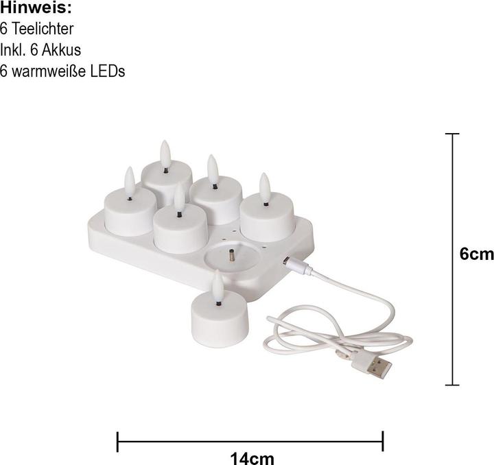 Produktbild Star Trading LED Teelichter Set Flamme Charge (6 x)