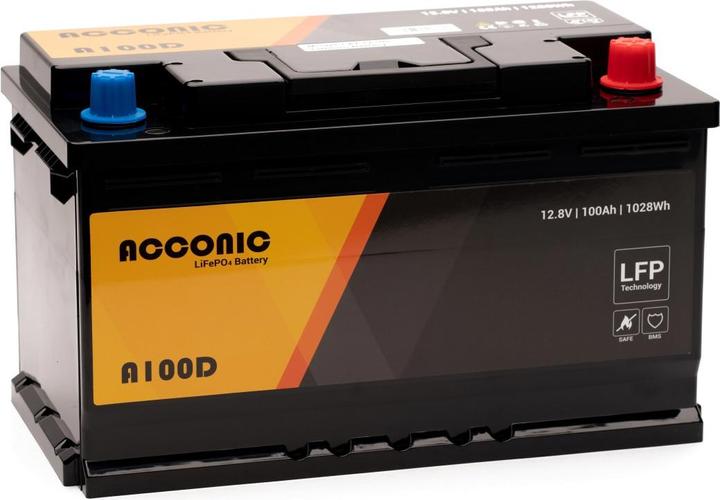 Image du produit Acconic A100D LiFePO4 Pile d'alimentation au lithium DIN (14.60 V, 100 Ah)