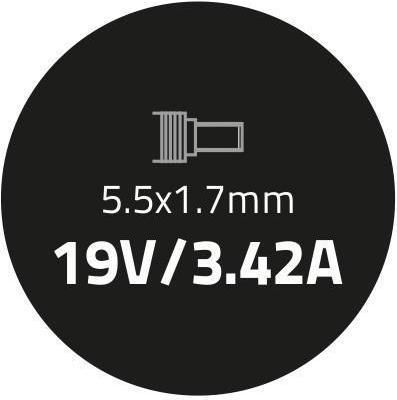 Actual product image Qoltec 51115 Power adapter for ACER 65W| 19V| 5.5* 1.7| 3.42A|+ power (65 W)