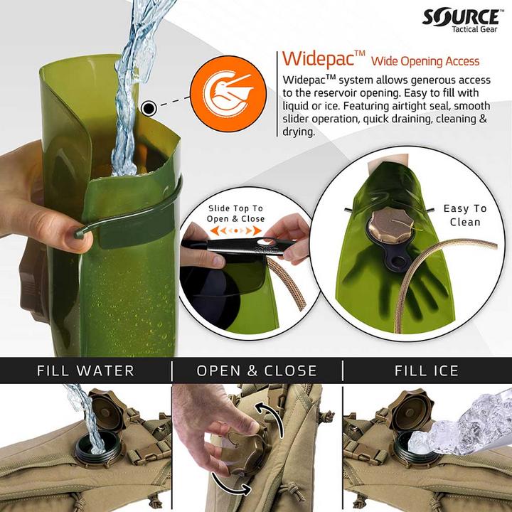 Immagine prodotto Source Quelle Taktische Wasser Beutel - Hydratation pack für 2-liter-Rucksack - Schwarz (3 l)
