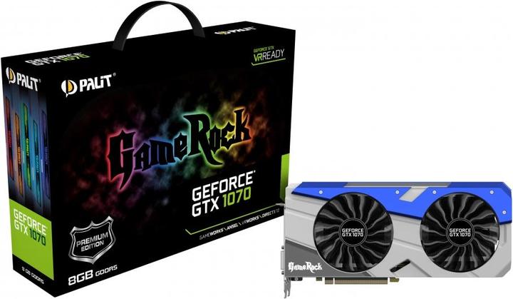 Produktbild Palit GeForce GTX 1070 GameRock Premium Edition (8 GB)