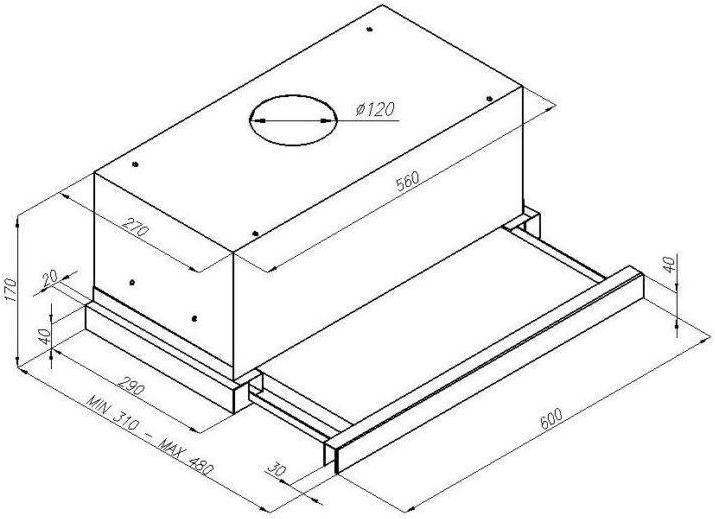 Produktbild Ciarko Kitchen hood SL-S 60 Inox