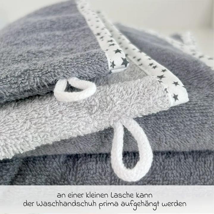 Produktbild Baby-Waschlappen & Waschhandschuhe Waschhandschuh 10er Pack - Sterne - Grau