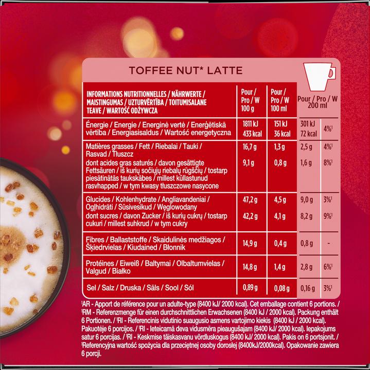 Actual product image Starbucks Toffee Nut Latte by Nescafé Dolce Gusto (6 x Port.)