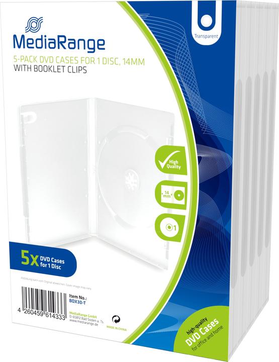 MediaRange DVD-Leerhülle für 1 Dics