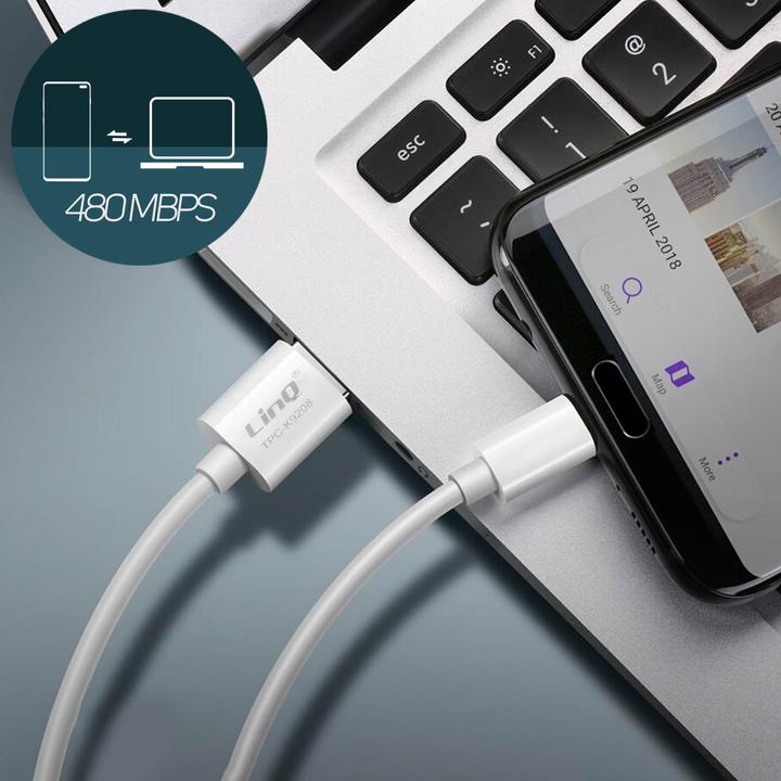 Actual product image LinQ USB-C 5A Supercharge Cable (1 m, USB 3.2 Gen 1)